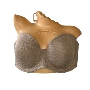 NWT Delimira Tan Strapless Underwire Bra 42DD W593 Convertible Coffee Heather